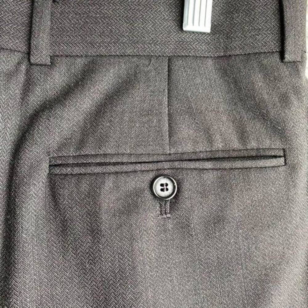 Bert Pulitzer Men's Wool Dress Pants Size 36 X 32 Gray Pleated Cuffed Vintage - Picture 3 of 11